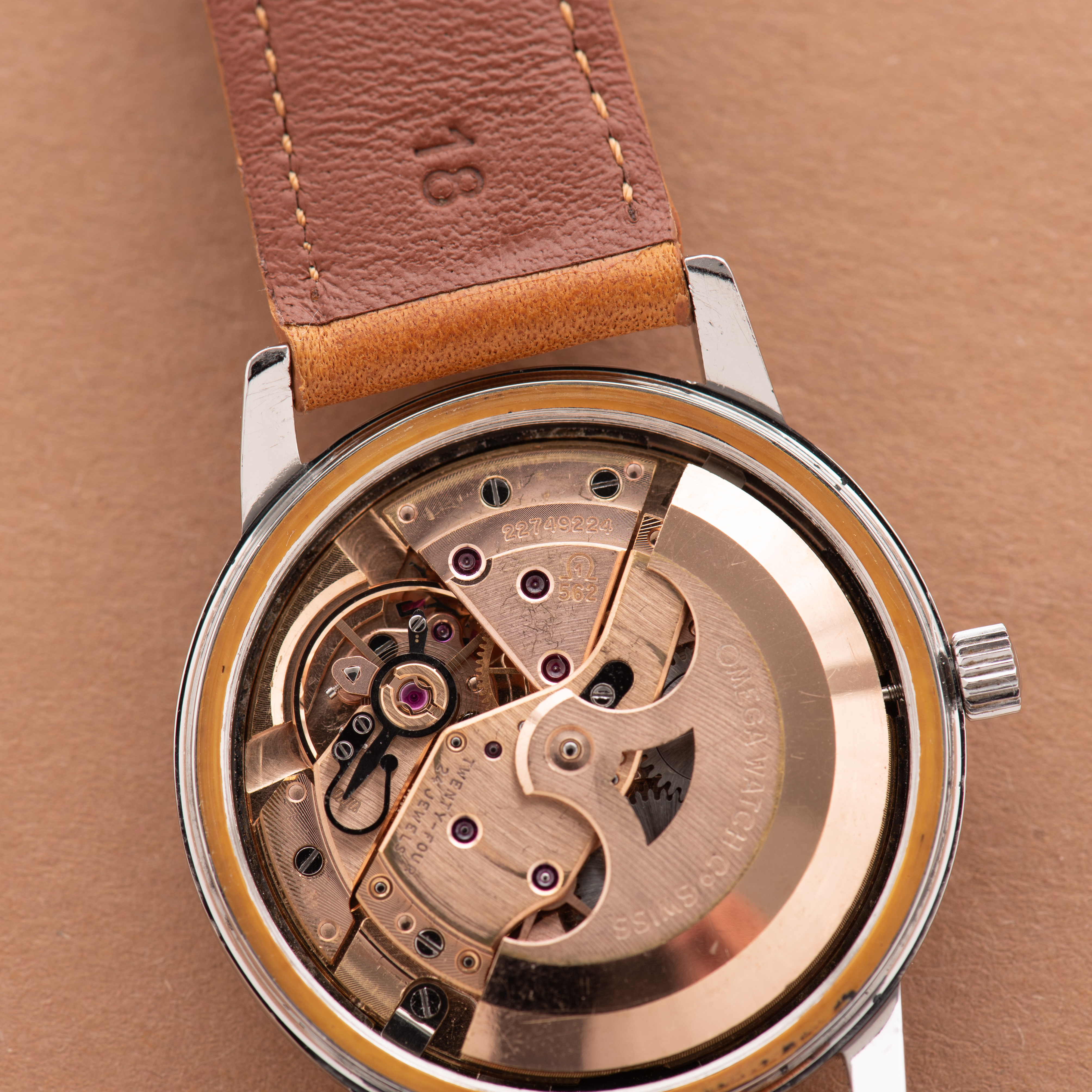 View of Omega Seamaster Automatic Date from 1965 Ref 166.002