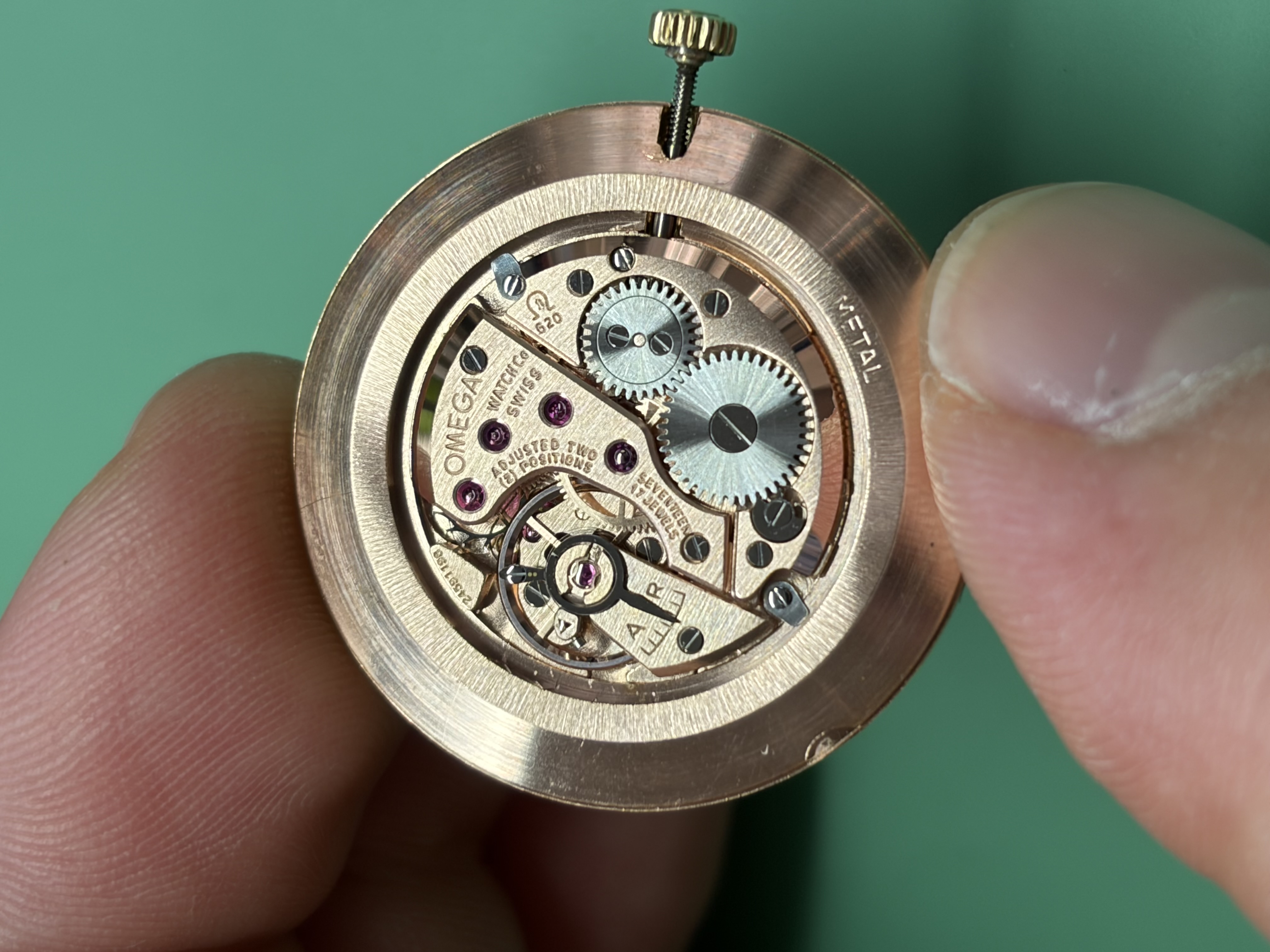 View of Omega De Ville Mécanique Gold 18k from 1966 Réf 111.067