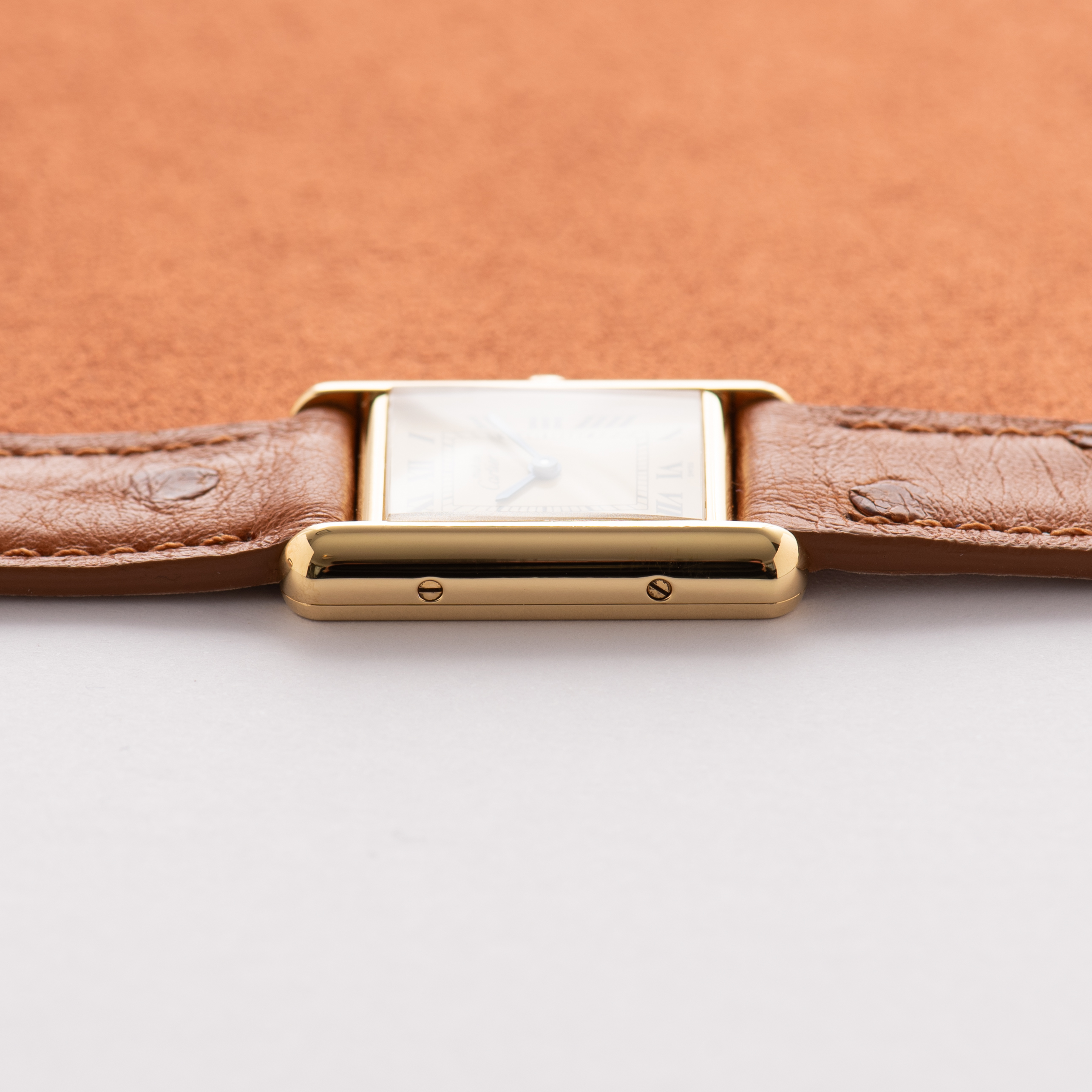 Vue de Cartier Must de Tank Vermeil Roman Lemon Dial from 1990