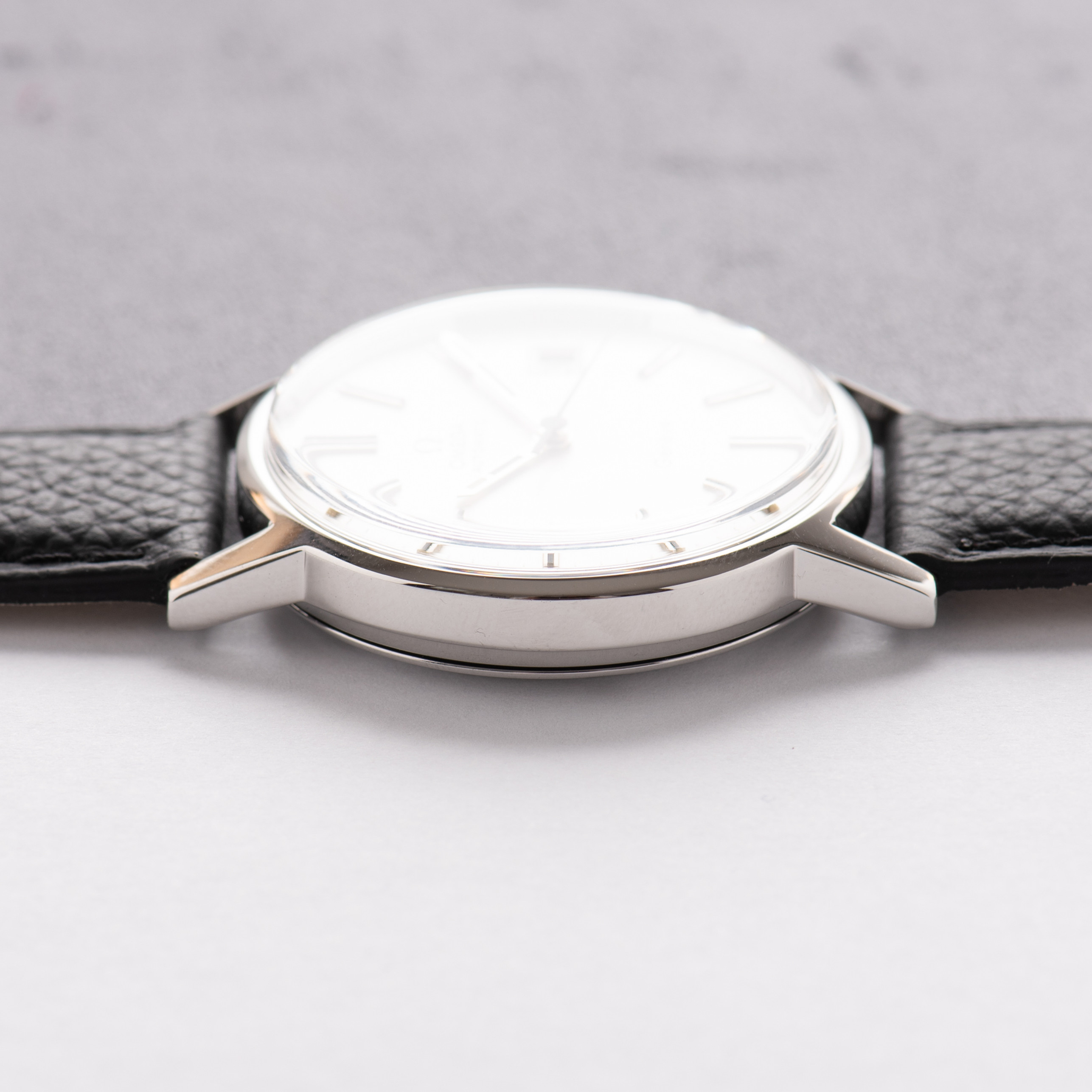 View of Omega Geneva Silver Dial Automatic Date — Ref. 166.0163 — 1973