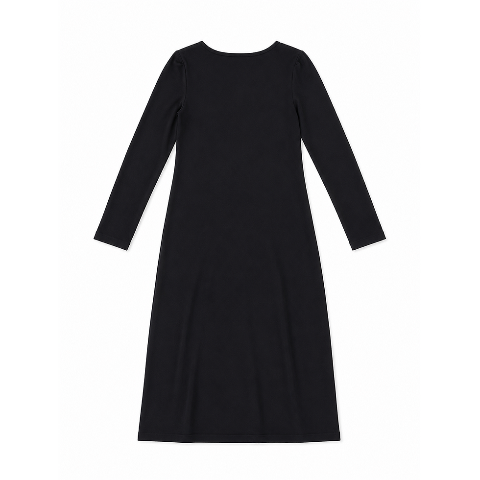 Miniatura: Vestido Algodón Elastizado l Negro