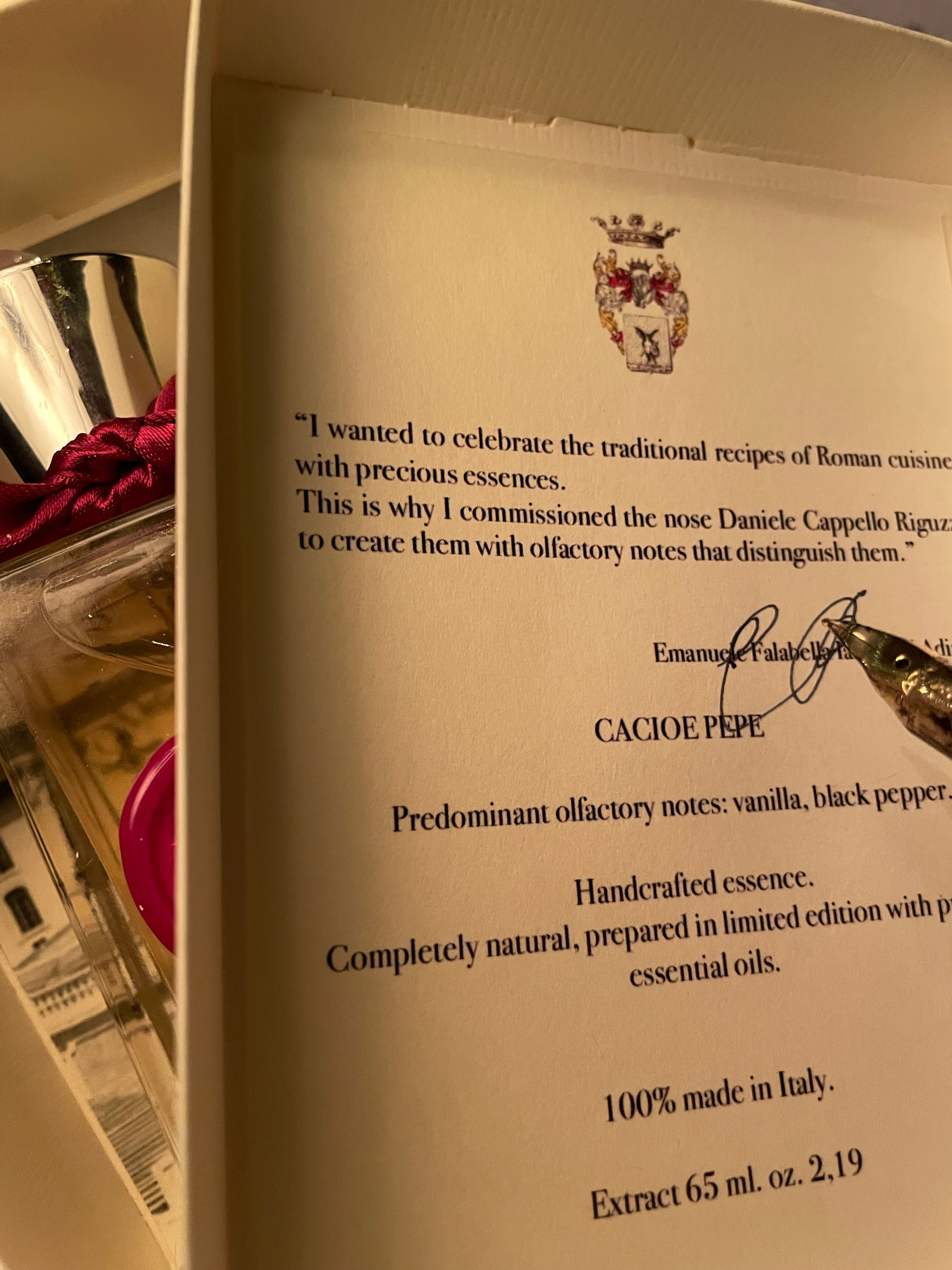 Roma (Cacio e Pepe): estratto a base di Pepe Nero, vaniglia