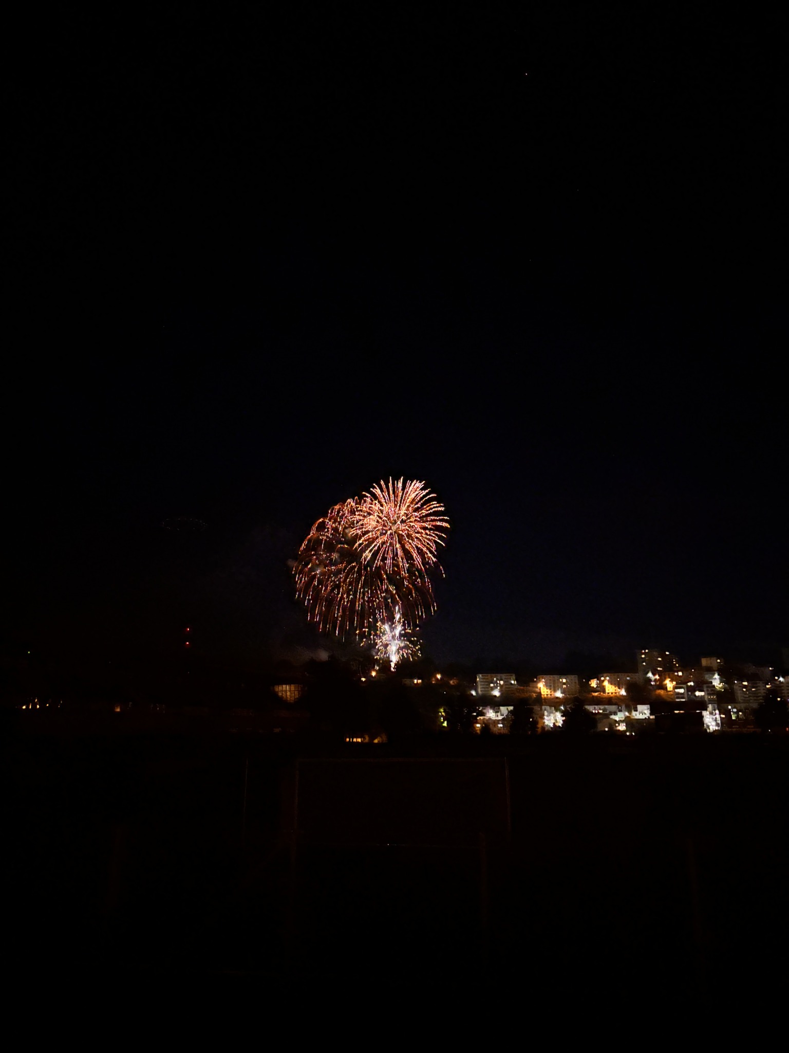 Feux dans la nuit