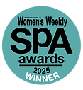 Singapore Women’s Weekly Spa Awards 2025 badge recognising Beauty Full Skin Wellness for Best Bojin Facial and Best Body Bojin, celebrating excellence in facial sculpting, body wellness, pain relief, lymphatic drainage and holistic Bojin therapy in Singapore.
