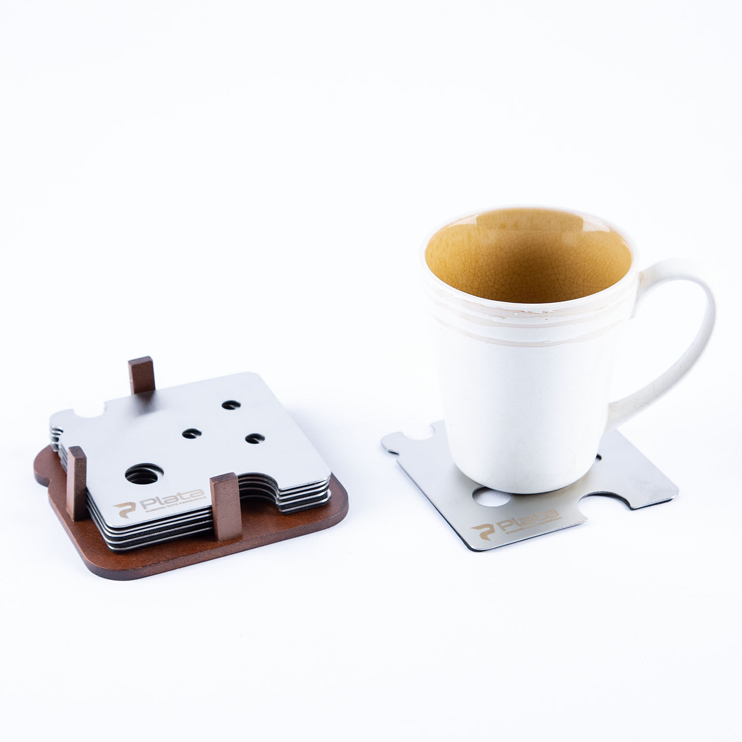 Ace cheese steel coaster set