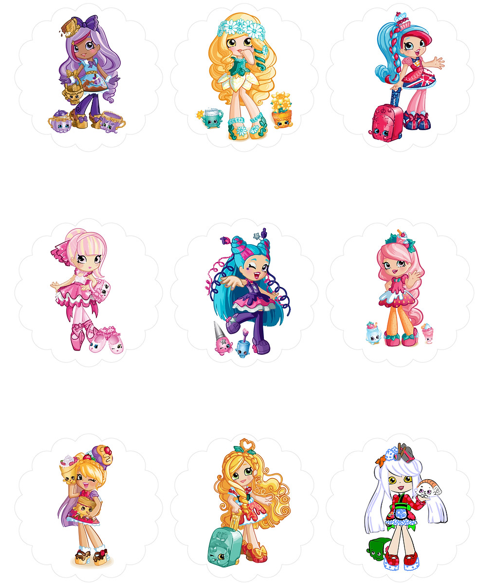 Thumbnail: Shoppies Scalloped Cupcake Toppers or logos