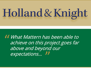 Mattern Helps Holland & Knight Reduce Current Costs by 34.5% and Permanent Withdrawal Fees by $