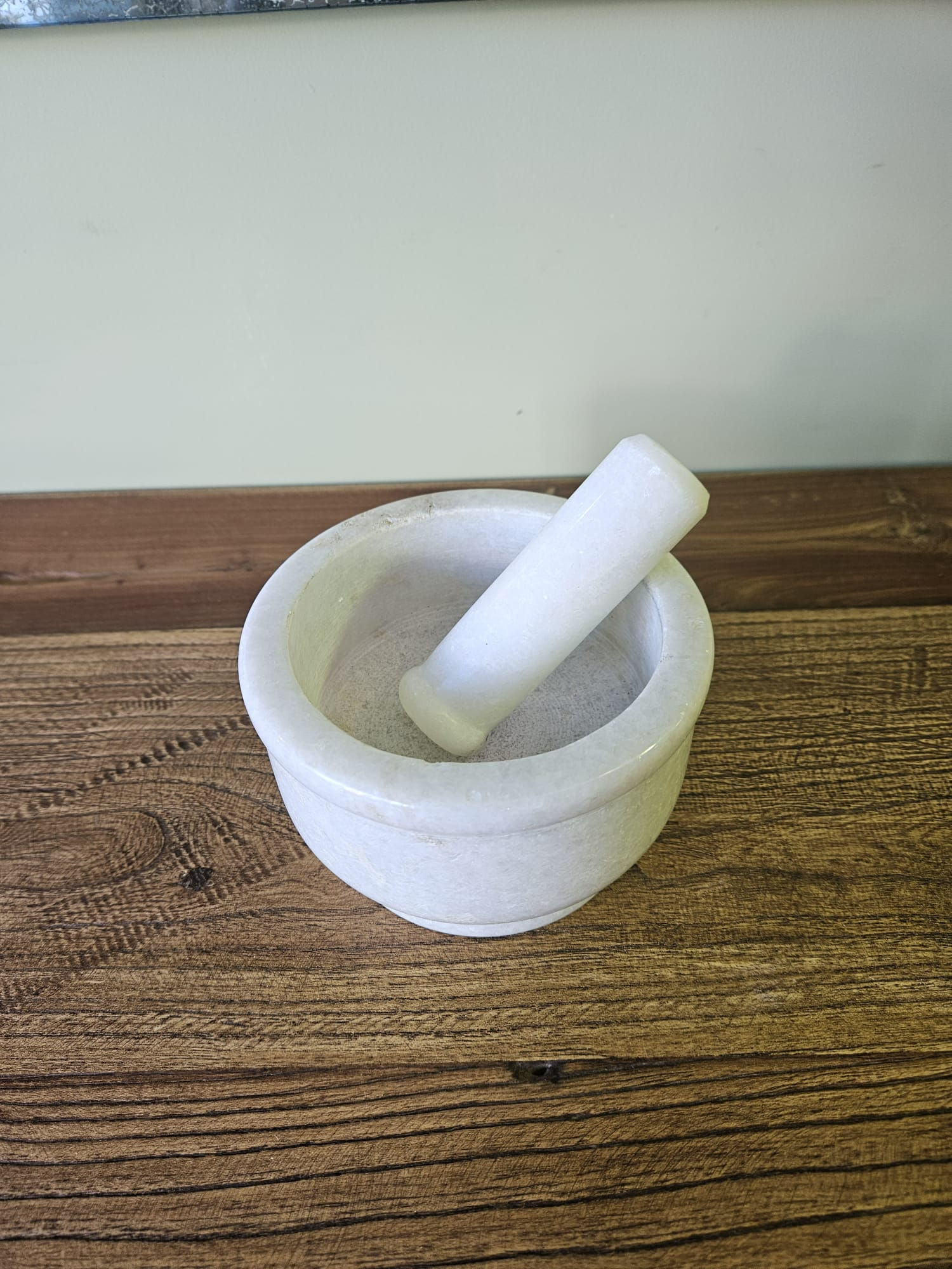 Marble mortar and pestle