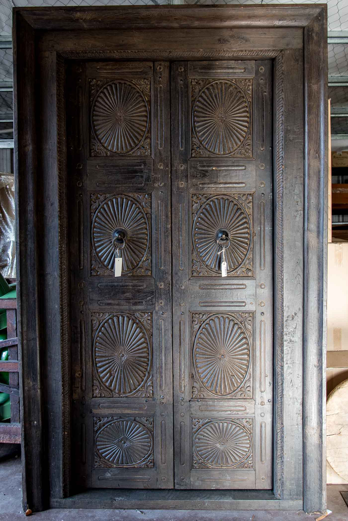 washed patina door and frame