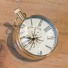 50mm paper weight clock brass