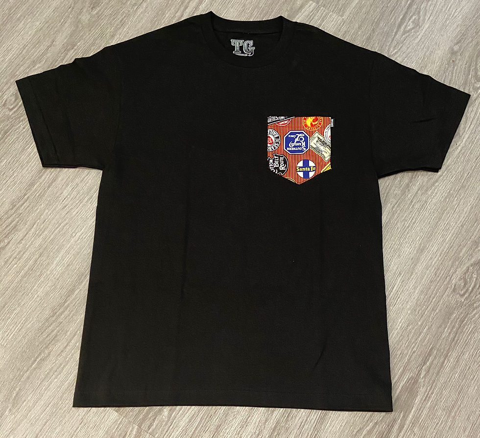 Thumbnail: Tiny Giants Pocket T-Shirt -Vintage Logos Brick/Black