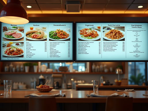 Digital Screen Menu for Restaurant