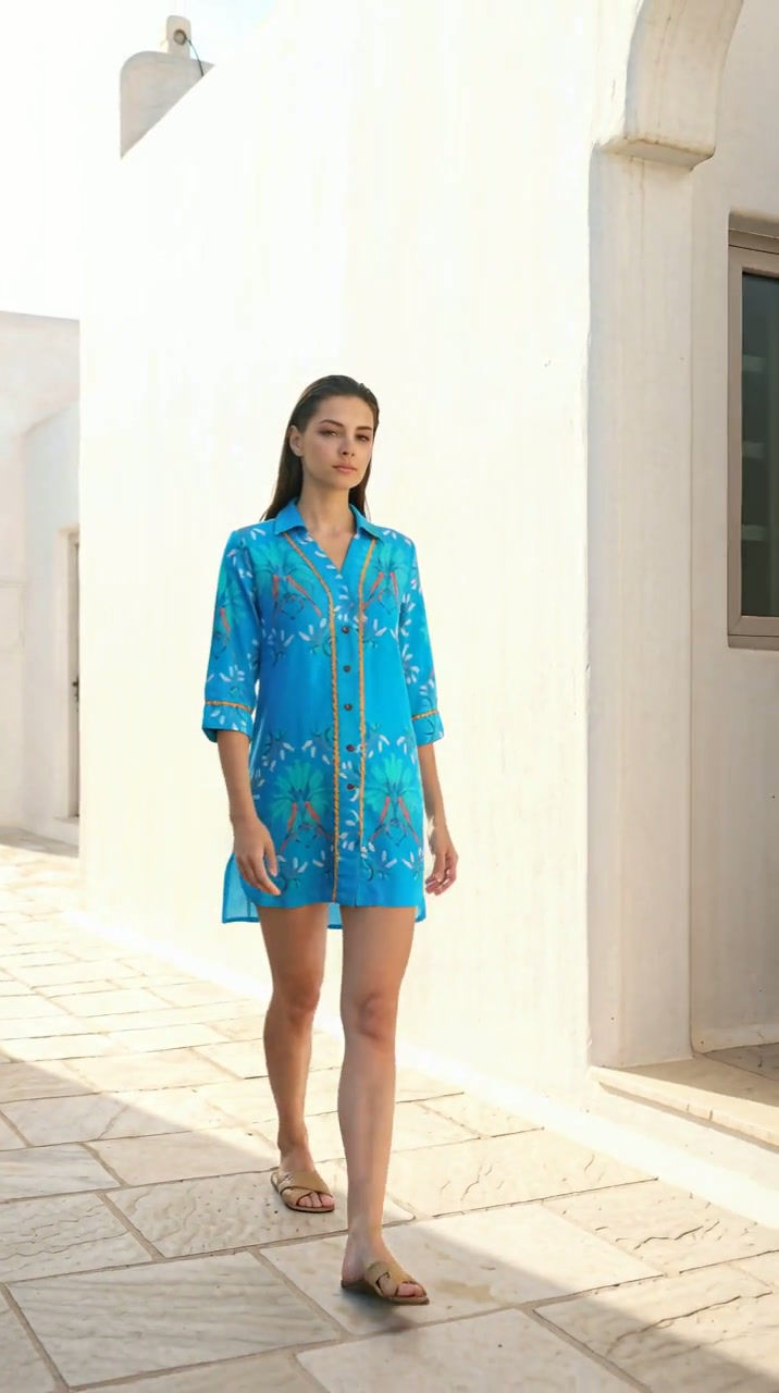 Küçük resim: Lena Mini Kaftan Birds T