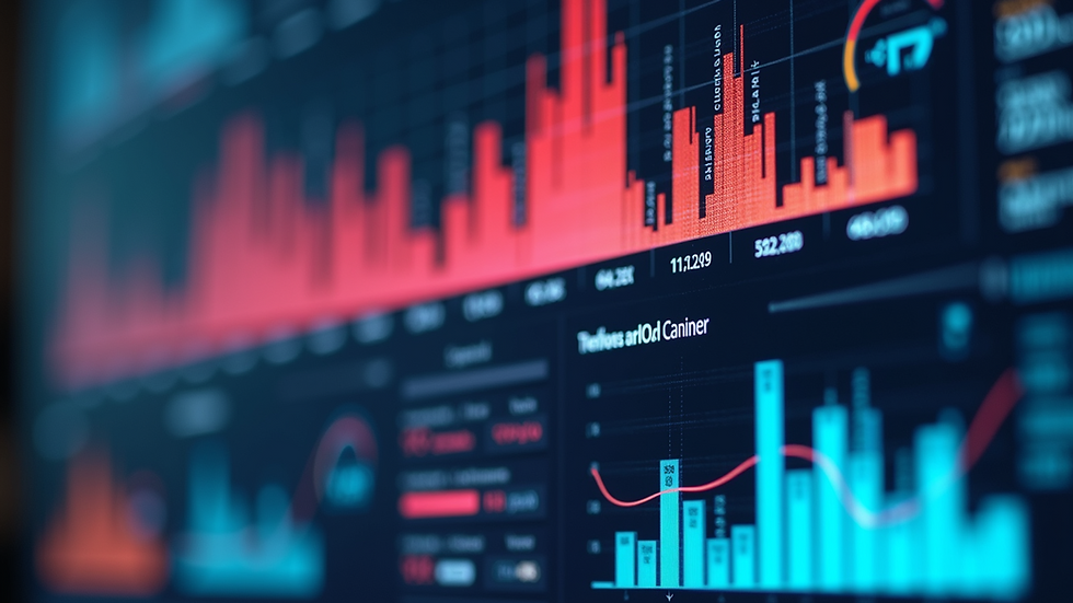 Close-up view of colorful infographic design on a digital screen