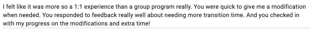 Membership Testimonial