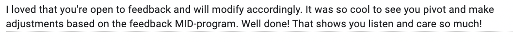 Membership Testimonial