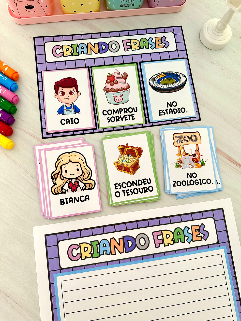 Criando frases com imagens reais