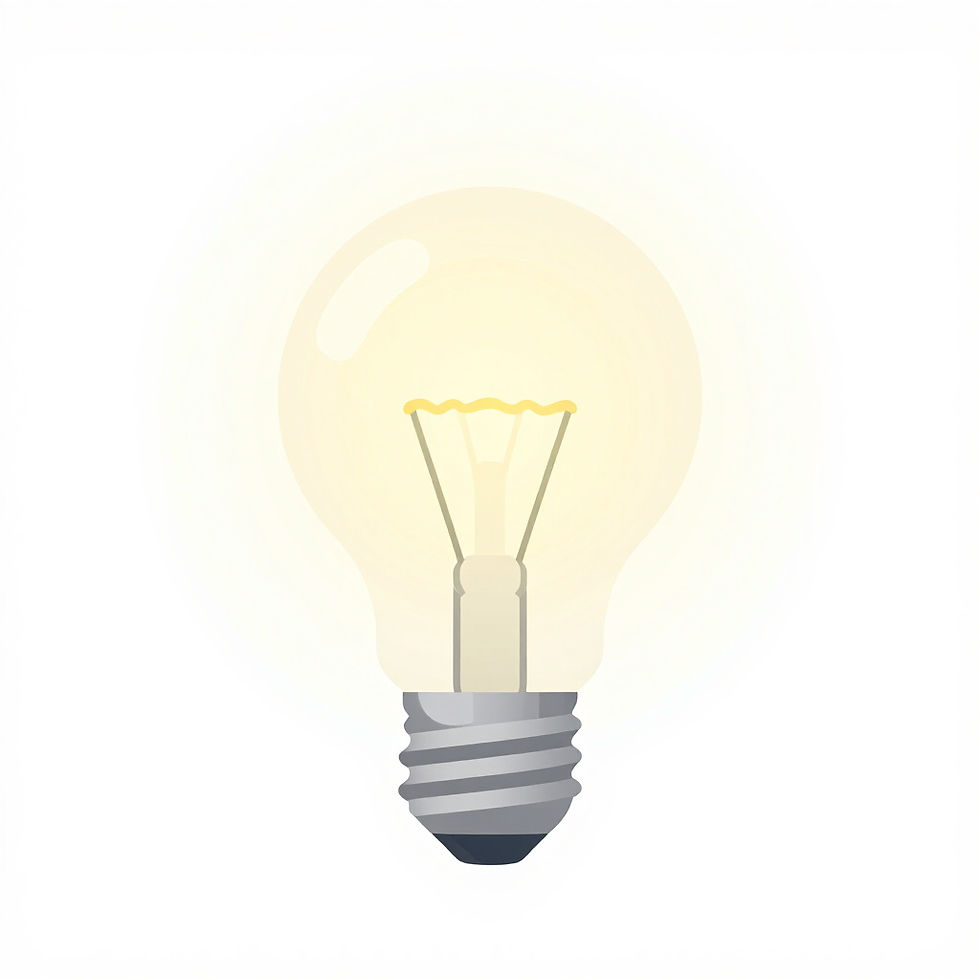 Glowing light bulb representing a Remote Insurance Agent's ideas