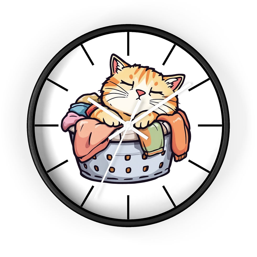 Thumbnail: Tired Cat Wall Clock