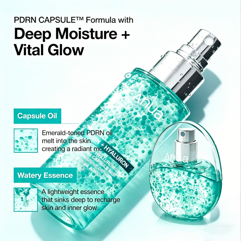 Thumbnail: Korean PDRN Glow Facial Serum Spray,Face Hydrating Mist,Hyaluronic Acid Radiant 