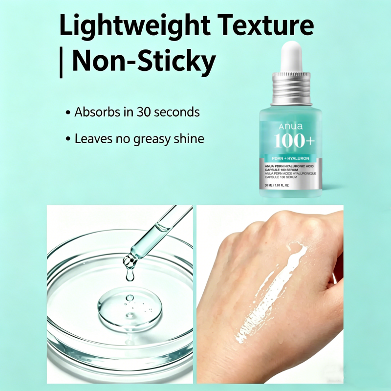 Thumbnail: Korean PDRN Blue Essence,Hyaluronic Acid 100 Serum Radiant Skin Face Serum,Light