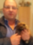 Head Trainer Scott Allen and 3 week old German Shepherd