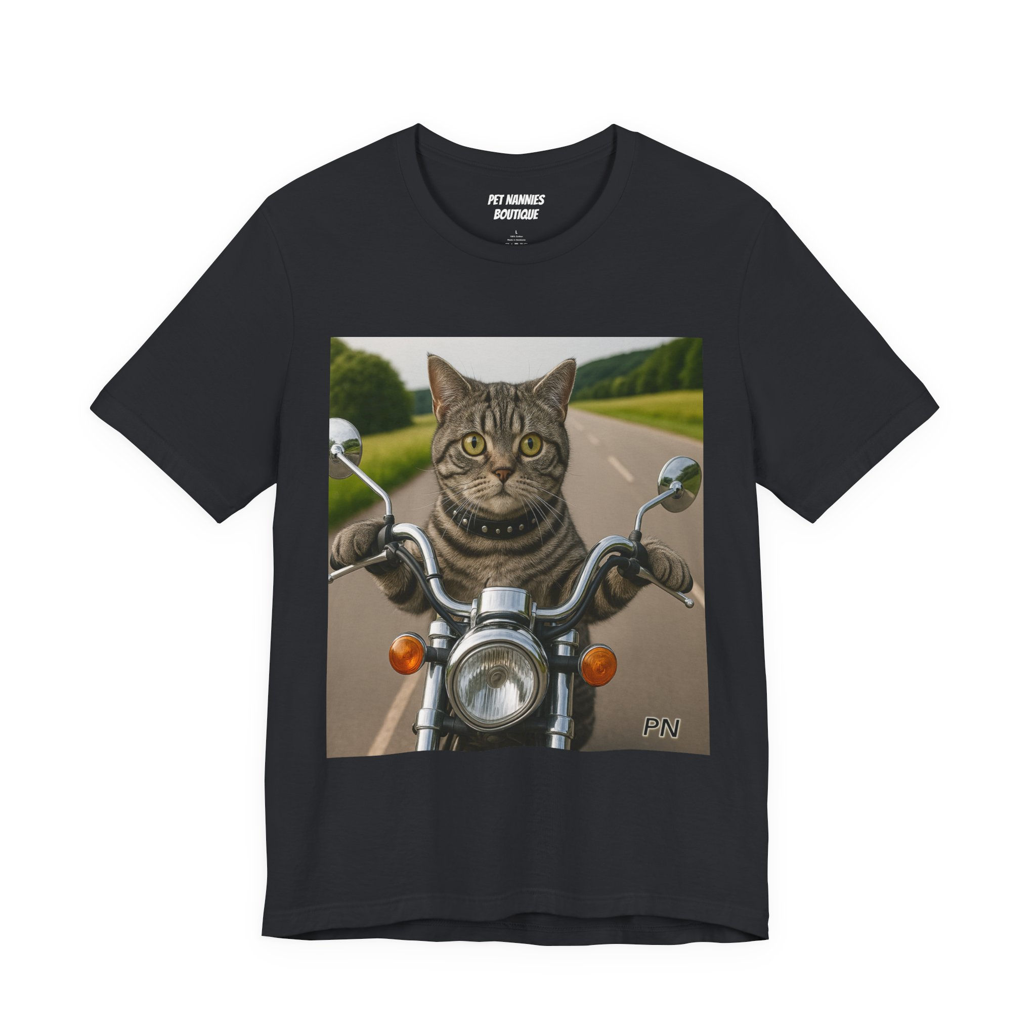 Moto Paws: Look Twice, Save a Life : Unisex Teen - Adult V-Neck Graphic T-Shirt