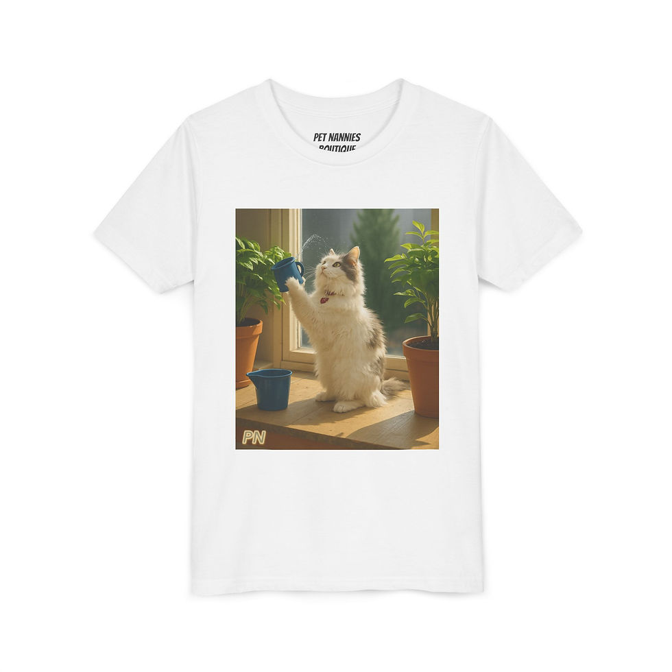 Thumbnail: Youth Graphic T-Shirt - Watering Cans & Whiskers