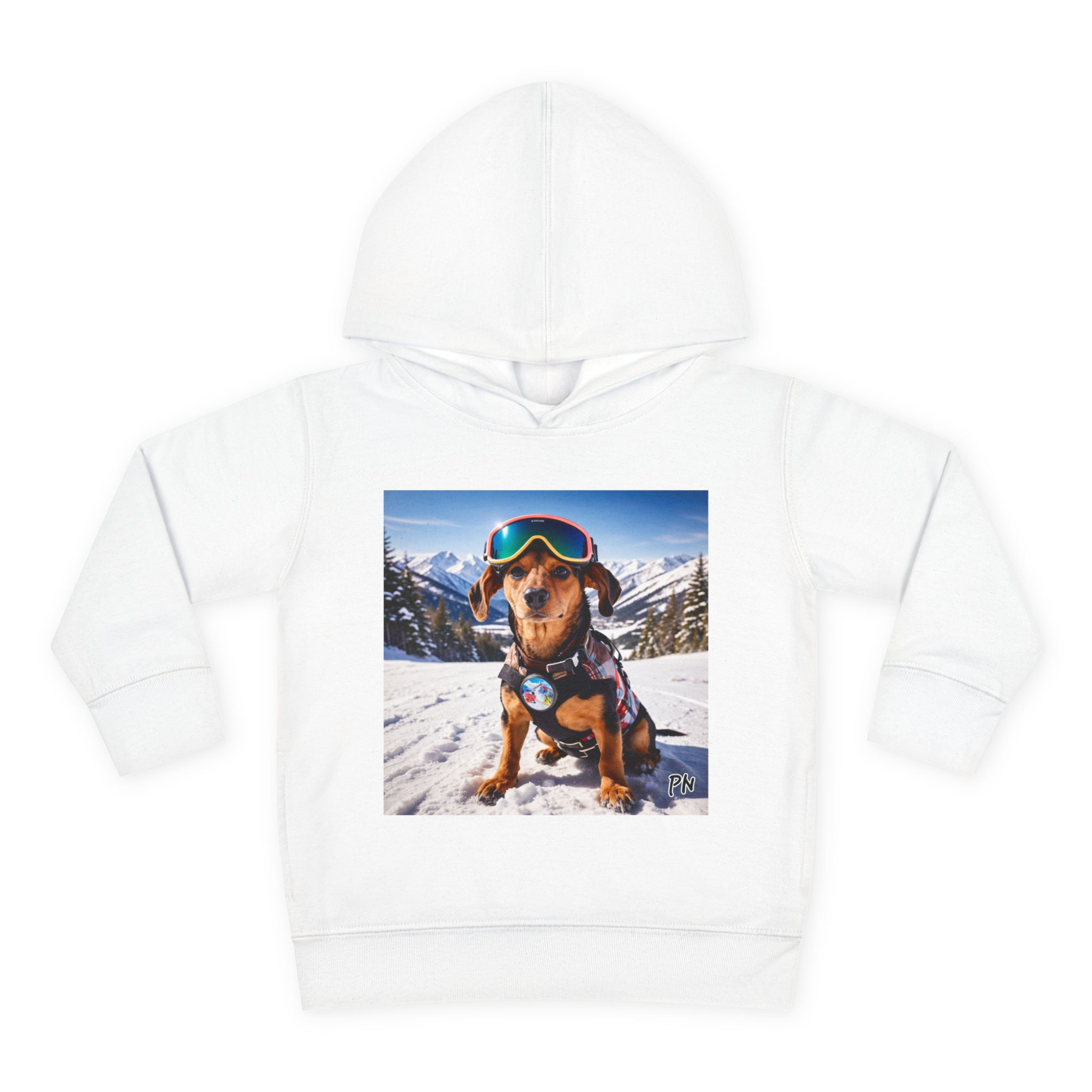 Toddler Graphic Pullover Fleece Hoodi - Powder Pup