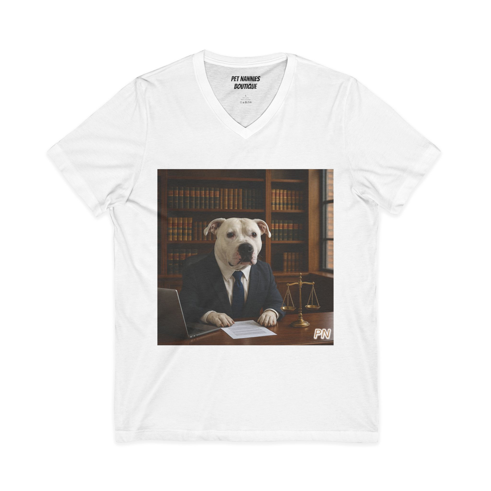 Unisex Teen - Adult V-Neck Graphic T-Shirt - Paw & Order