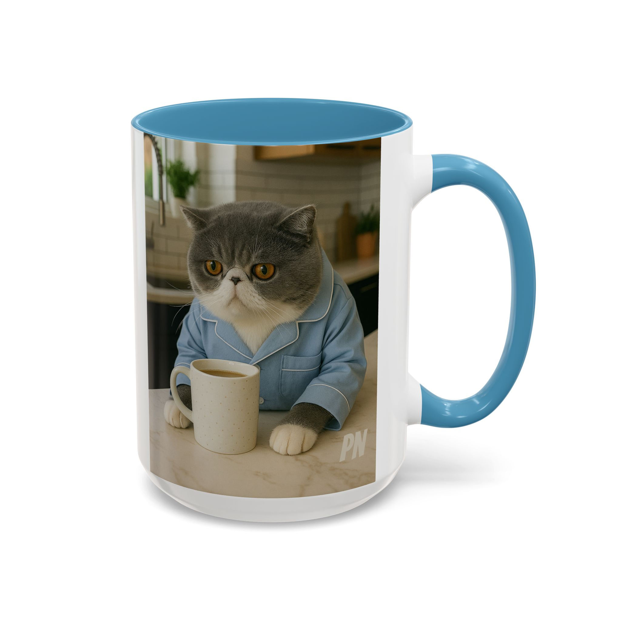 Purrfect Pour: Mug Sleepy Morning Vibes Comfy PJ's Pet Coffee Cup