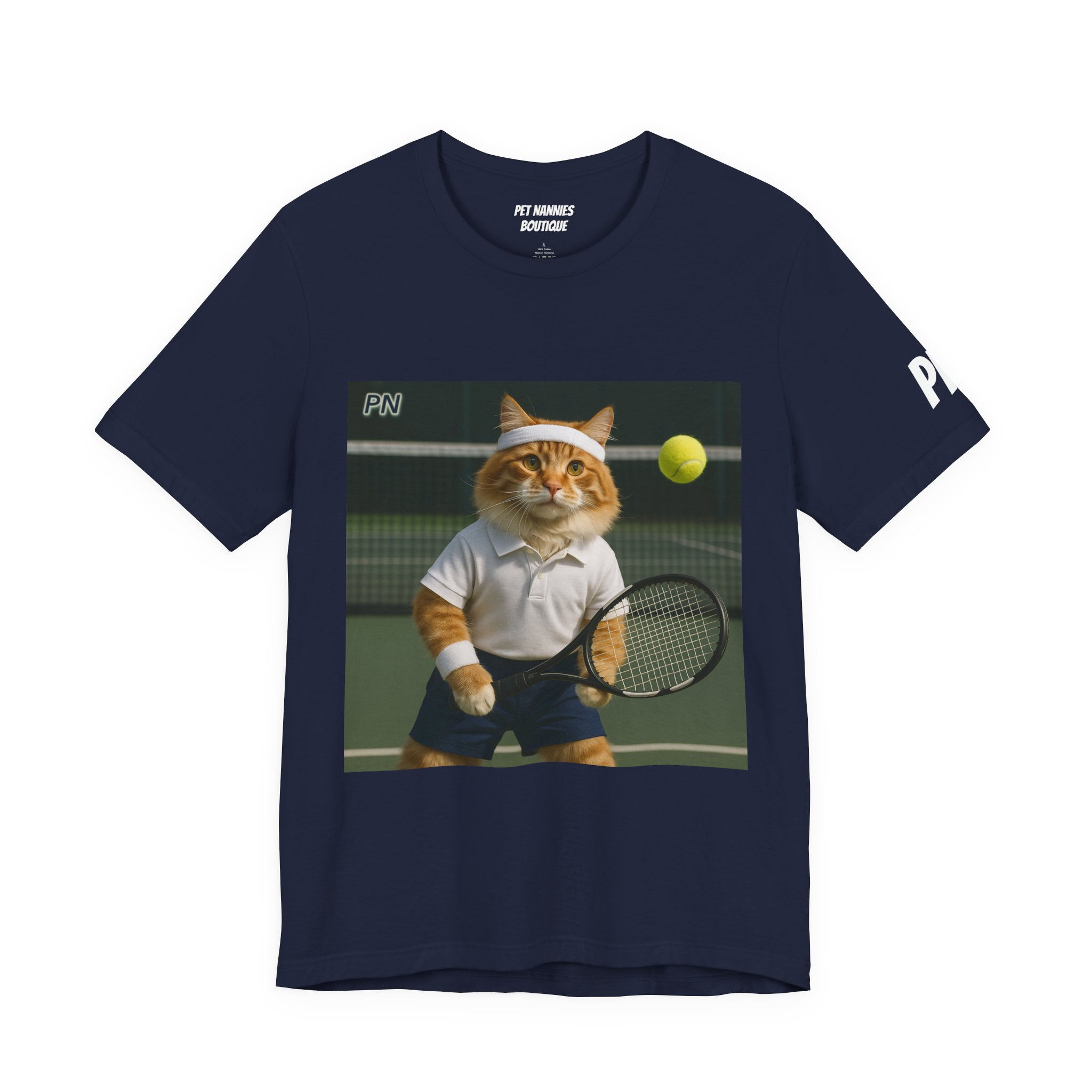Unisex Teen - Adult Graphic T-Shirt - Match Point Meow