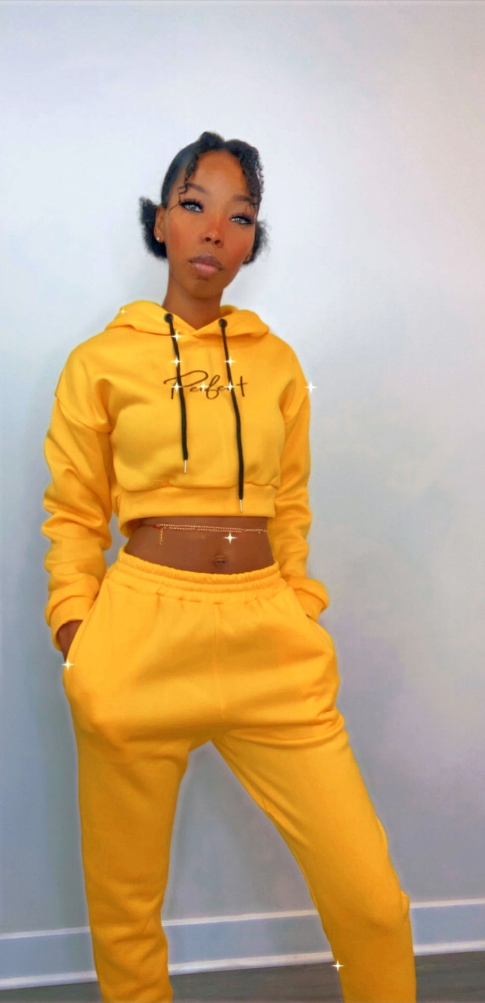 Thumbnail: 2 PIECE PERFECT CROPPED HOODIE TRACKSUIT