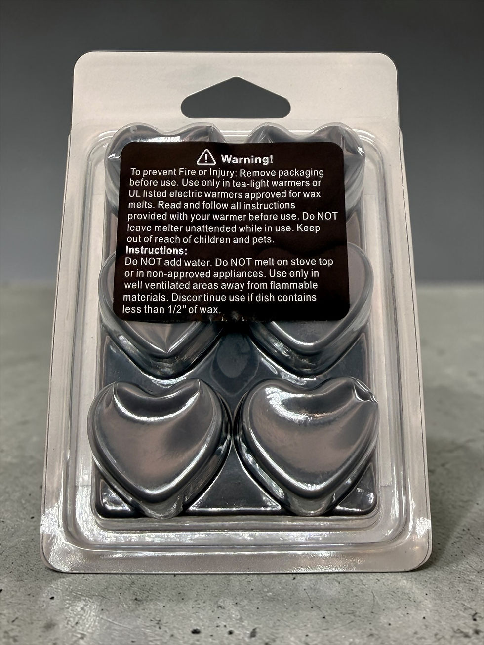 Miniatura: Black Ice wax melts 3 oz clamshell with dark cologne‑style label on neutral background