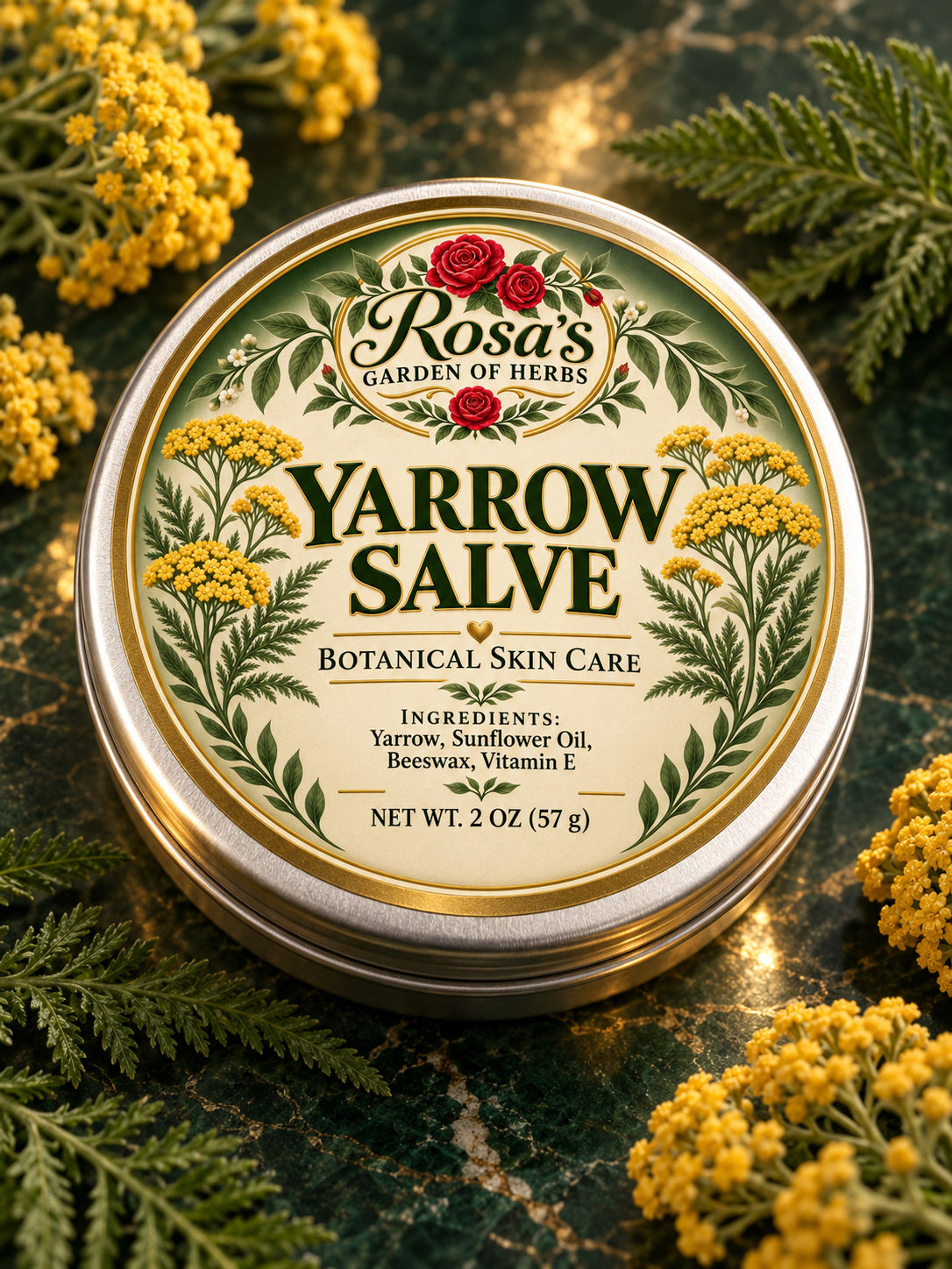 Yarrow – 2 oz Organic Herbal Salve