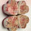 Miniature : Vanilla Cake Pop heart wax melts with glitter on white plate and pink background