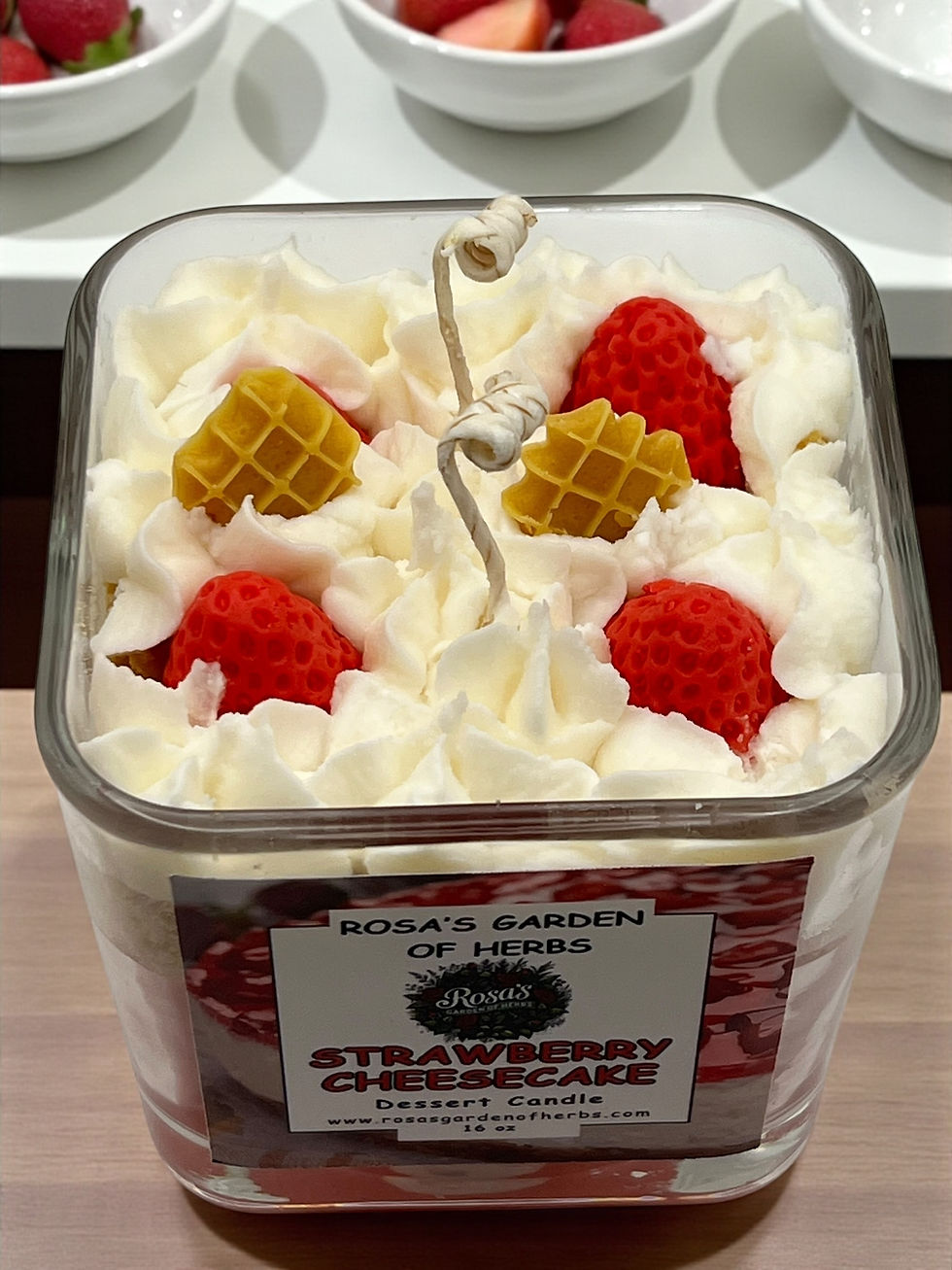 Miniatura: Strawberry Cheesecake 18 oz Soy Candle