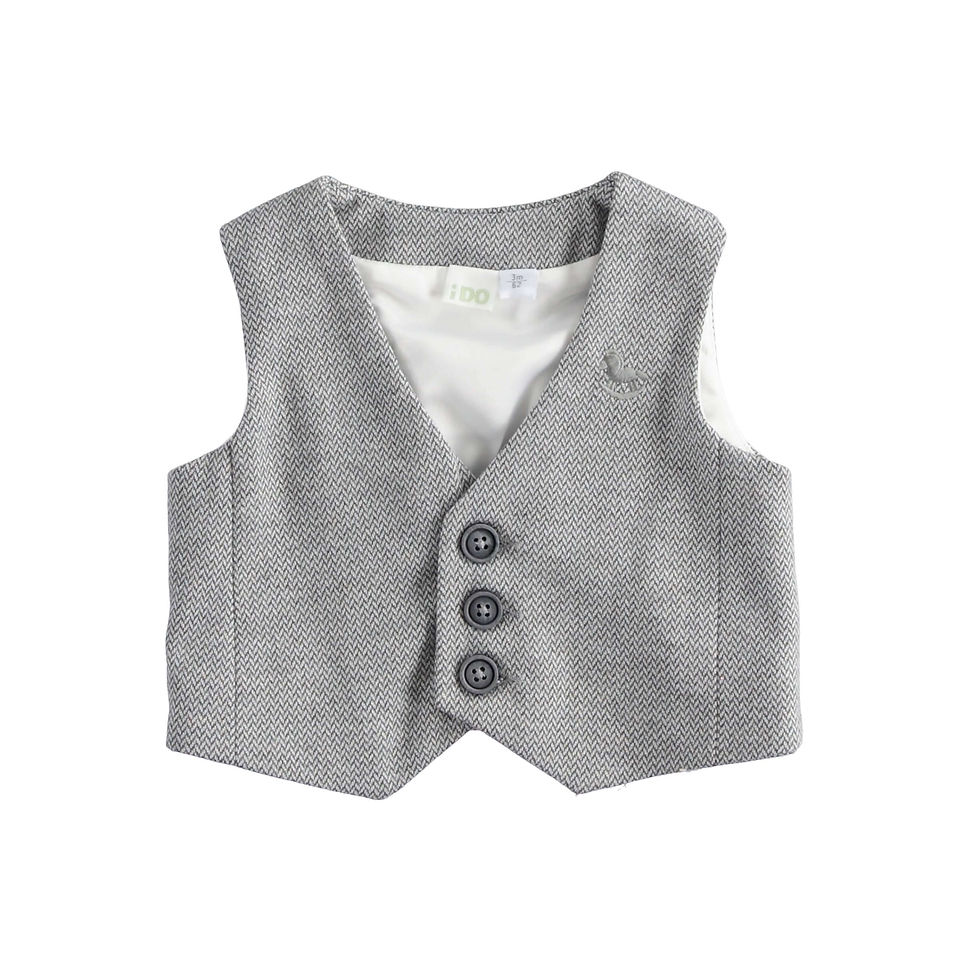 Thumbnail: iDO - Waistcoat Grey Baby Boy