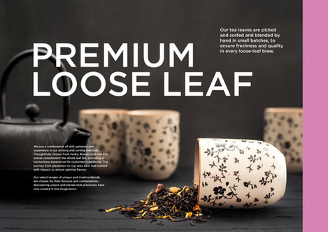an advertisement for premium loose leaf tea