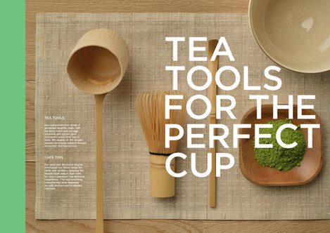 an advertisement for tea tools for the perfect cup