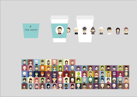 a cup that says tea drop on it