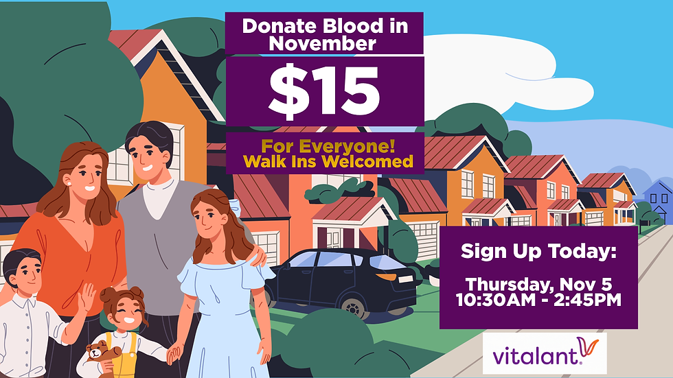 Blood Drive to Help Families'