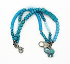 Charm Bracelet Gemstone Turquoise 3 stra