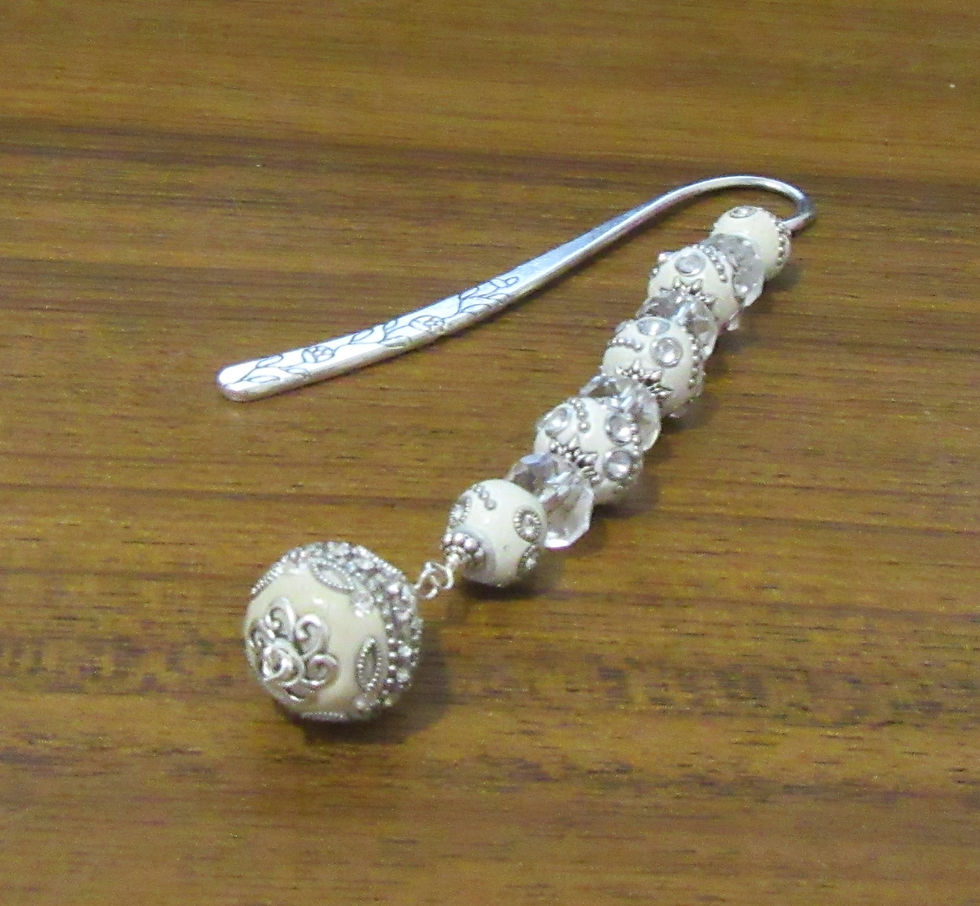 Thumbnail: Bookmarks Gemstone -Wire Wrapped  Silver large 16-17cms