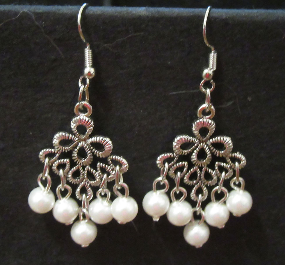 Thumbnail: Earrings Dangle Pearls South Seas and Swarovski