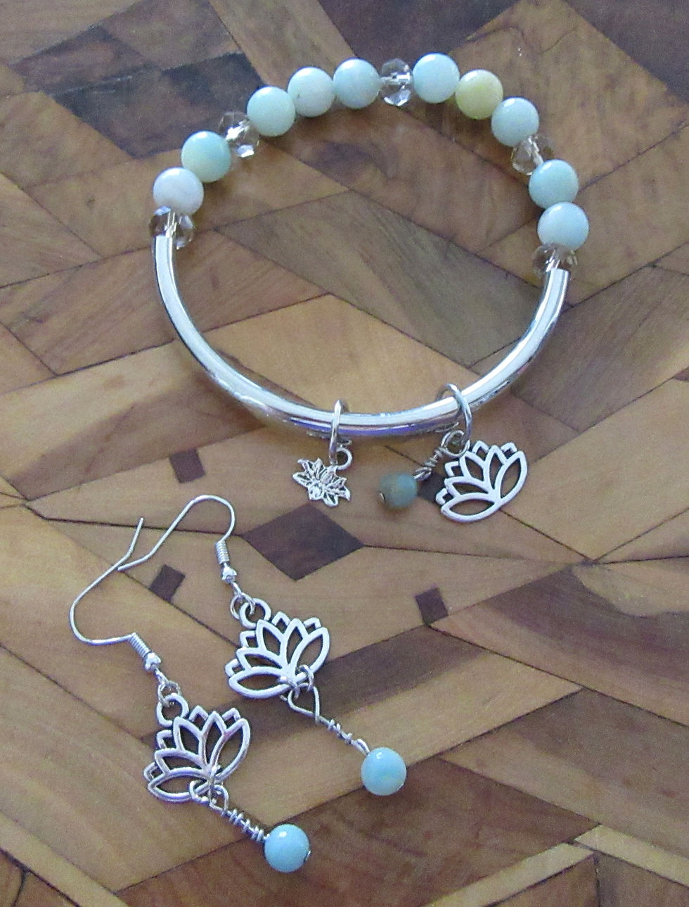 Thumbnail: Bracelet & Earring Set Gemstones & Imperial Crystals