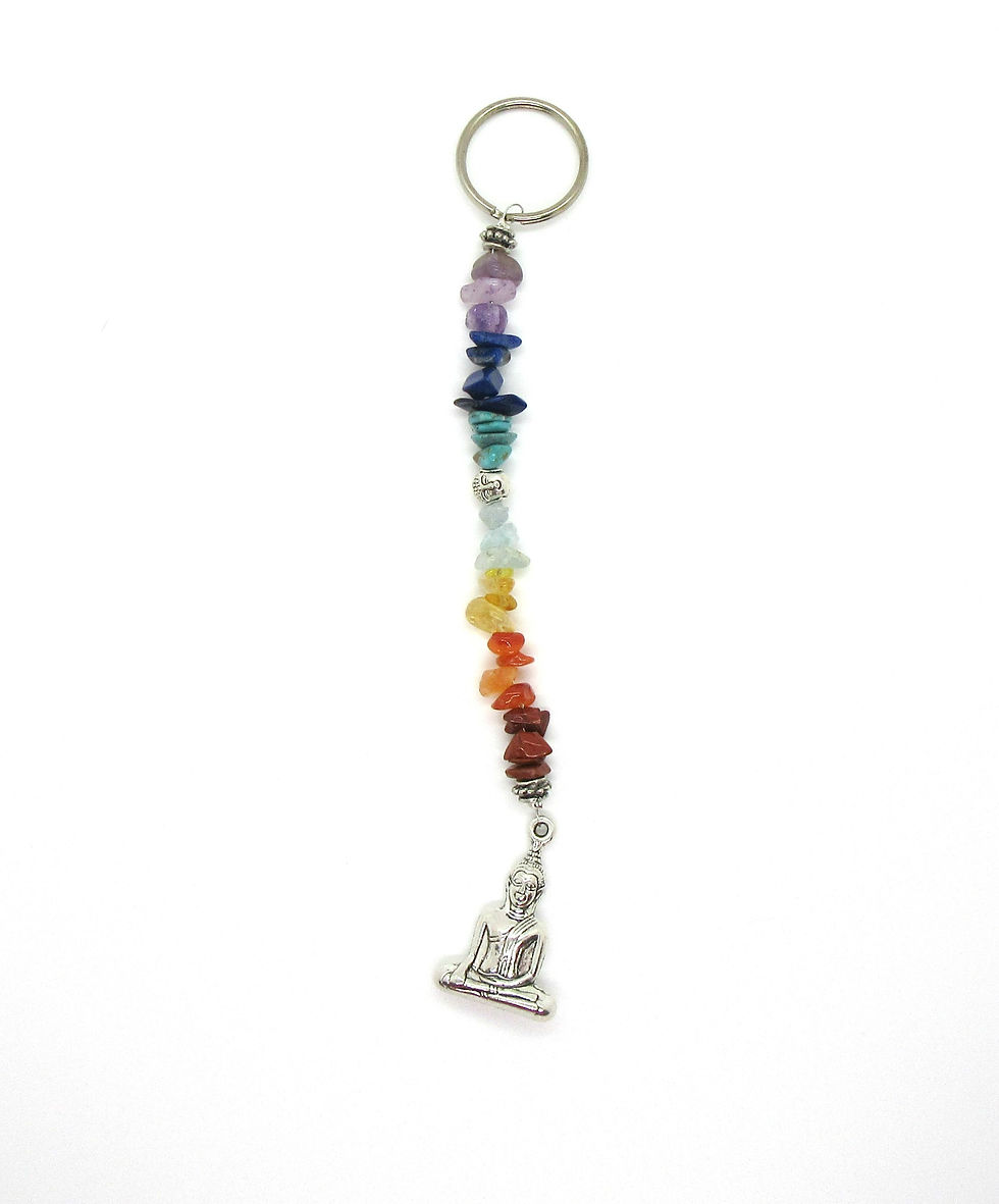 Thumbnail: Key Rings Gemstone Rainbow Range