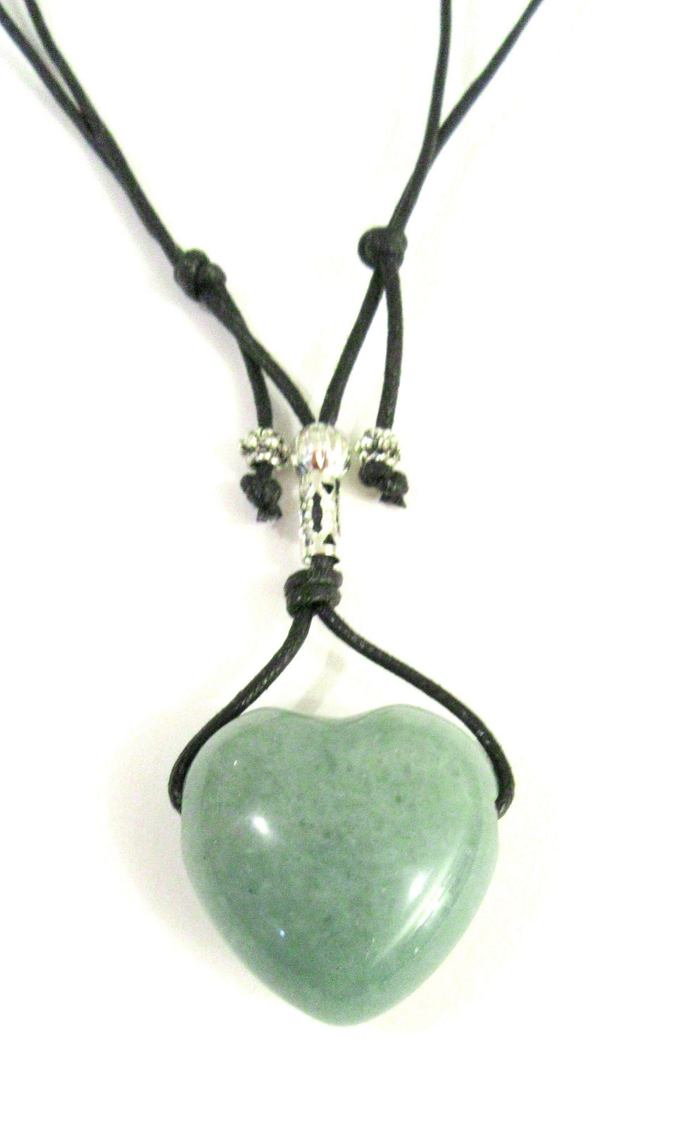 Thumbnail: Necklaces Gemstone Heart with Adjustable Cord