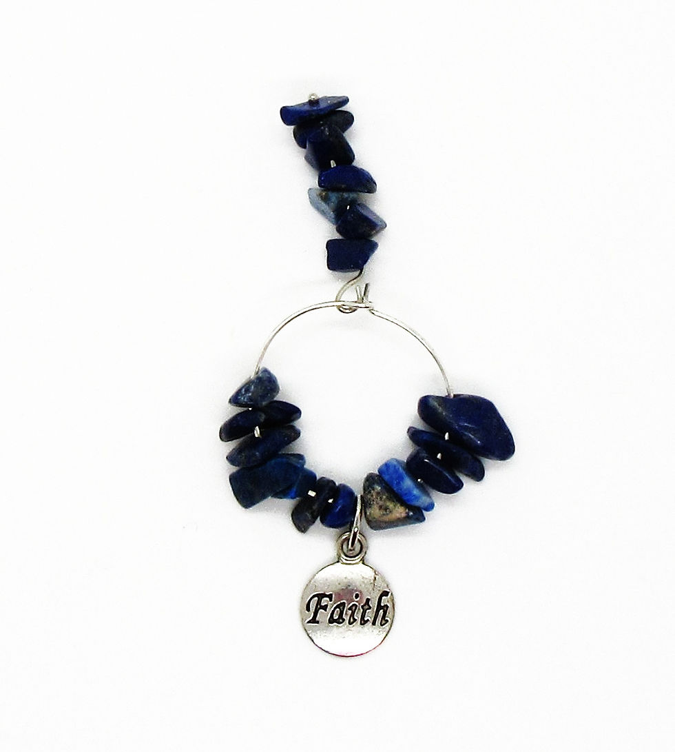 Thumbnail: Wine Glass Charms Gemstone - Single or Select for Set of 6