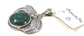 Stirling Silver Gemstone Malachite Penda
